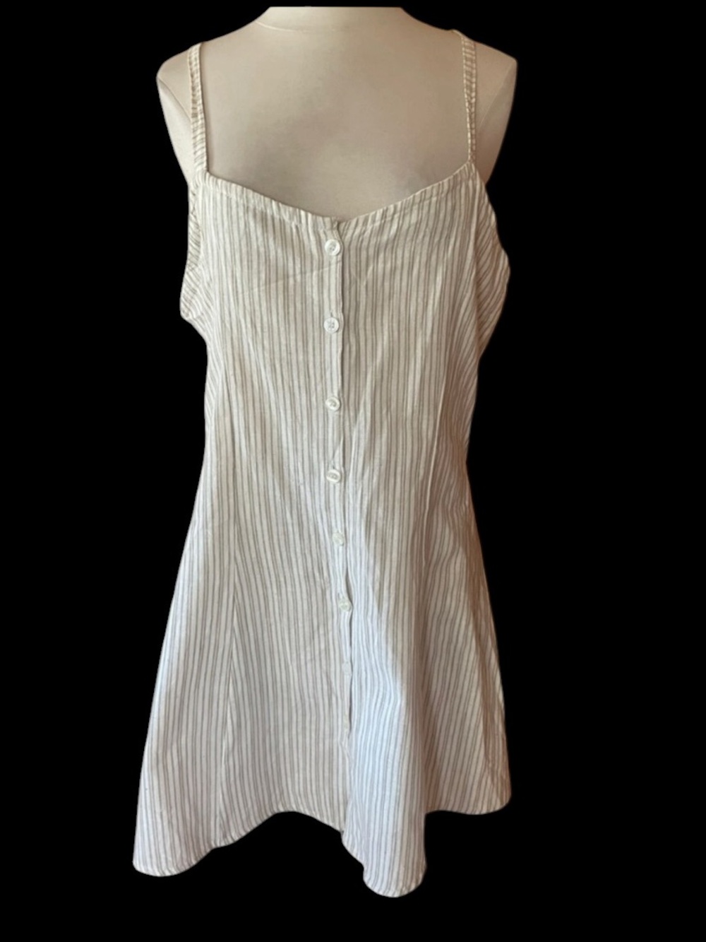 NWT‎ 1990s Adonis Striped Button Down Cotton Sun Dress